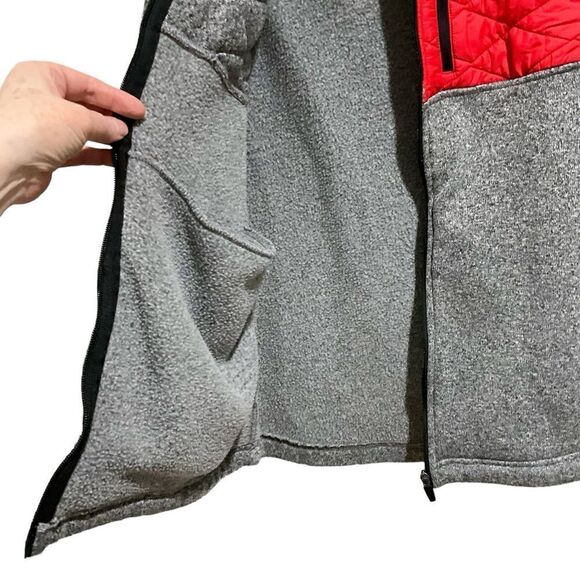 ZYIA Red Active Quilted Ash Cabin Full Zip Jacket Red Gray 3XL/XXXL - Picture 7 of 12